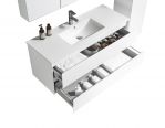 NoraDesign 120 cm badrumsmöbel single vit matt