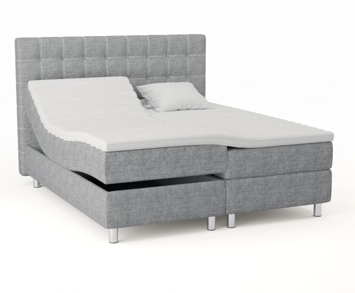 Comfort ställbar säng 180x200 -  lys grå