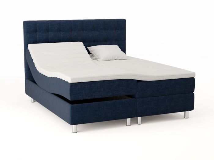 Comfort ställbar säng 180x200 -  mörk blå