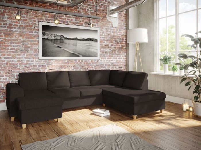 Holmsbu D3A u-soffa med divaner - brun