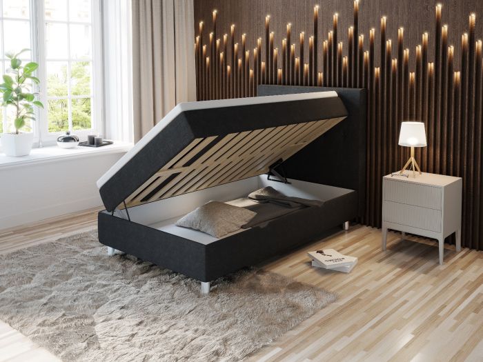 Comfort säng med förvaring 120x200 - antracit