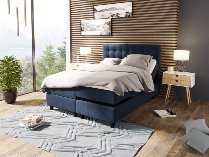 Comfort ställbar säng 160x200 - mörkblå