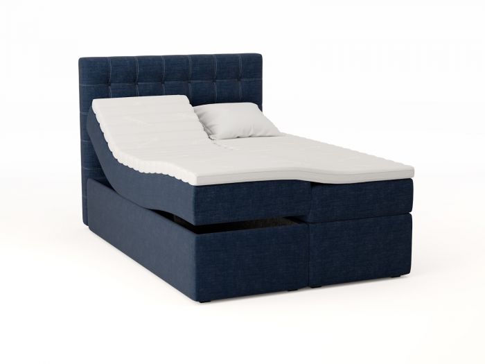 Premium ställbar säng 140x200 - mörk blå
