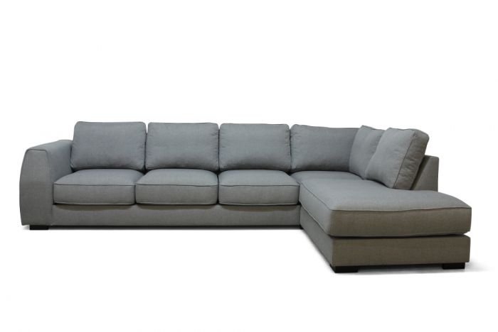 Risör 3A soffa med divan - ljusgrått