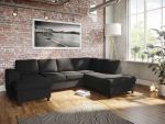 Holmsbu D3A u-soffa med divaner - antracit