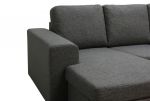 Holmsbu A4D U-soffa med sjeselong - mørk grå