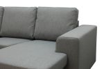 Holmsbu A3D U-soffa med sjeselong - lys grå