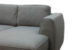 Risør D4A U-soffa med sjeselong - lys grå