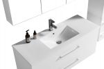 LindaDesign 120 cm vit matt badrumsmöbel m/spegelskåp
