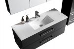 LindaDesign 120 cm svart matt badrumsmöbel m/spegelskåp