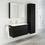NoraDesign 80 cm badrumsmöbel svart matt