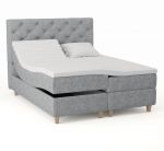 Comfort ställbar säng 160x200 -  lys grå