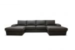 Grimstad D4D u-soffa med divaner - brun