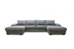 Grimstad D4D u-soffa med divaner - ljusgrått