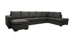 Holmsbu D4A U-soffa med sjeselong - mørk grå