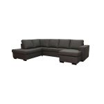 Holmsbu A3D u-soffa med divaner - mörkgrå