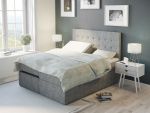 Premium ställbar säng 180x200 - lys grå