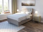 Comfort säng med förvaring 140x200 cm - beige