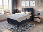 Comfort säng med förvaring 140x200 cm - mörkblå