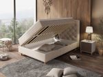 Comfort säng med förvaring 140x200 cm - sand