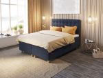 Comfort säng med förvaring 160x200 cm - mörkblå