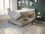 Comfort säng med förvaring 180x210 cm - sand