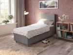 Comfort säng med förvaring 90x200 cm - ljusgrått