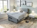 Comfort ställbar säng 140x200 - lys grå
