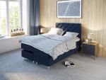 Comfort ställbar säng 140x200 -  mörkblå
