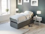 Premium ställbar säng 90x200 - lys grå