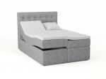 Premium ställbar säng 140x200 - lys grå