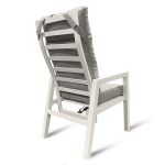 Jamaica caféset/vilstolset - 2 stolar och bord 55 cm i vit aluminium