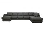 Risör D4A u-soffa med divaner - mörkgrå