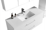 LindaDesign 120 cm vit matt badrumsmöbel med 1 högskåp