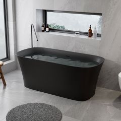 Paris fristående badkar svart 160 cm