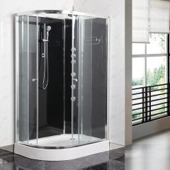 Fossefall 2 Easyfix duschkabin 120x80 höger grå