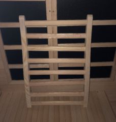 Ryggstöd för bastu i hemlock träverk 40x60 cm