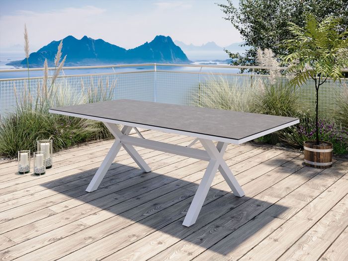 Jamaica rektangulärt matbord 210x100 cm i vit aluminium