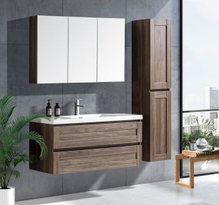 Victoria 120 cm grå alm badrumsmöbel med 1 badrumsskåp