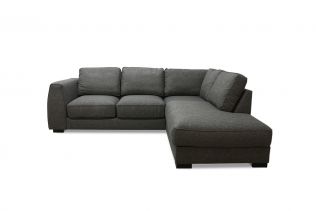 Risör 2A soffa med divan - mörkgrå
