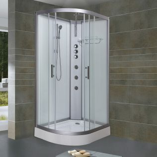 Fossefall 2 Easyfix duschkabin 120x80 höger vit