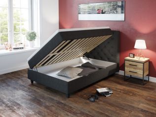 Comfort säng med förvaring 140x200 cm - antracit