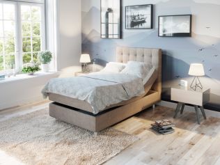 Comfort ställbar säng 120x200 - beige