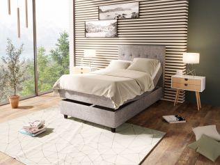 Comfort ställbar säng 120x200 - ljusgrått