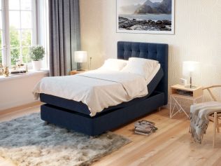 Comfort ställbar säng 120x200 - mörkblå