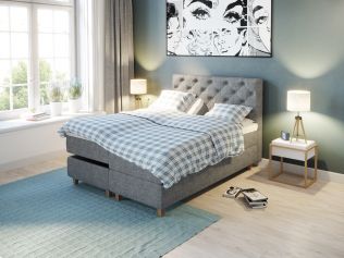 Comfort ställbar säng 160x200 -  ljusgrått