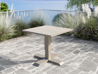Lifty höj och sänkbart trädgårdsbord 80x80 cm i Khaki aluminium