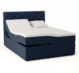 Premium ställbar säng 160x200 - mörk blå