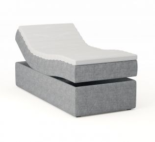 Premium ställbar säng 90x200 - lys grå
