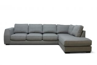 Risör 3A soffa med divan - ljusgrått